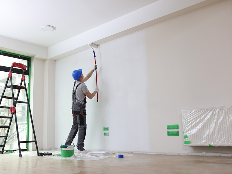 Application de peinture murale