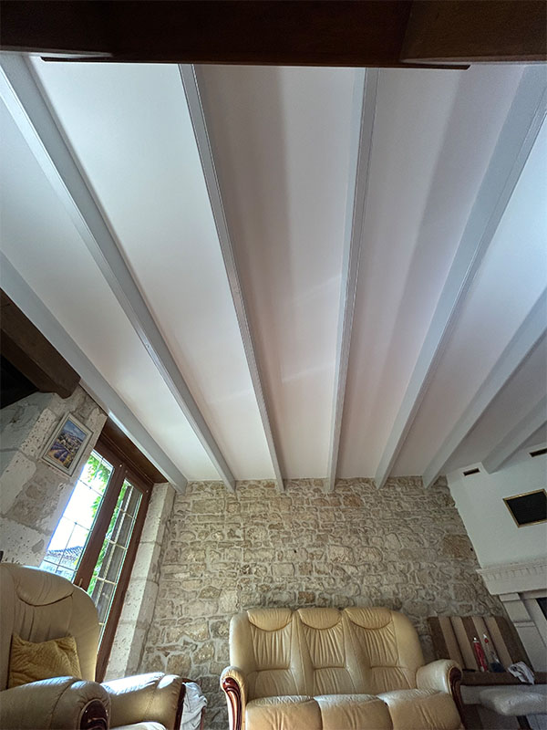 peinture de plafond et poutres